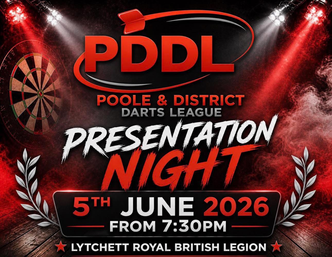 Poole & District Monday Darts League Presentation Night - With Max Halfhide Singer